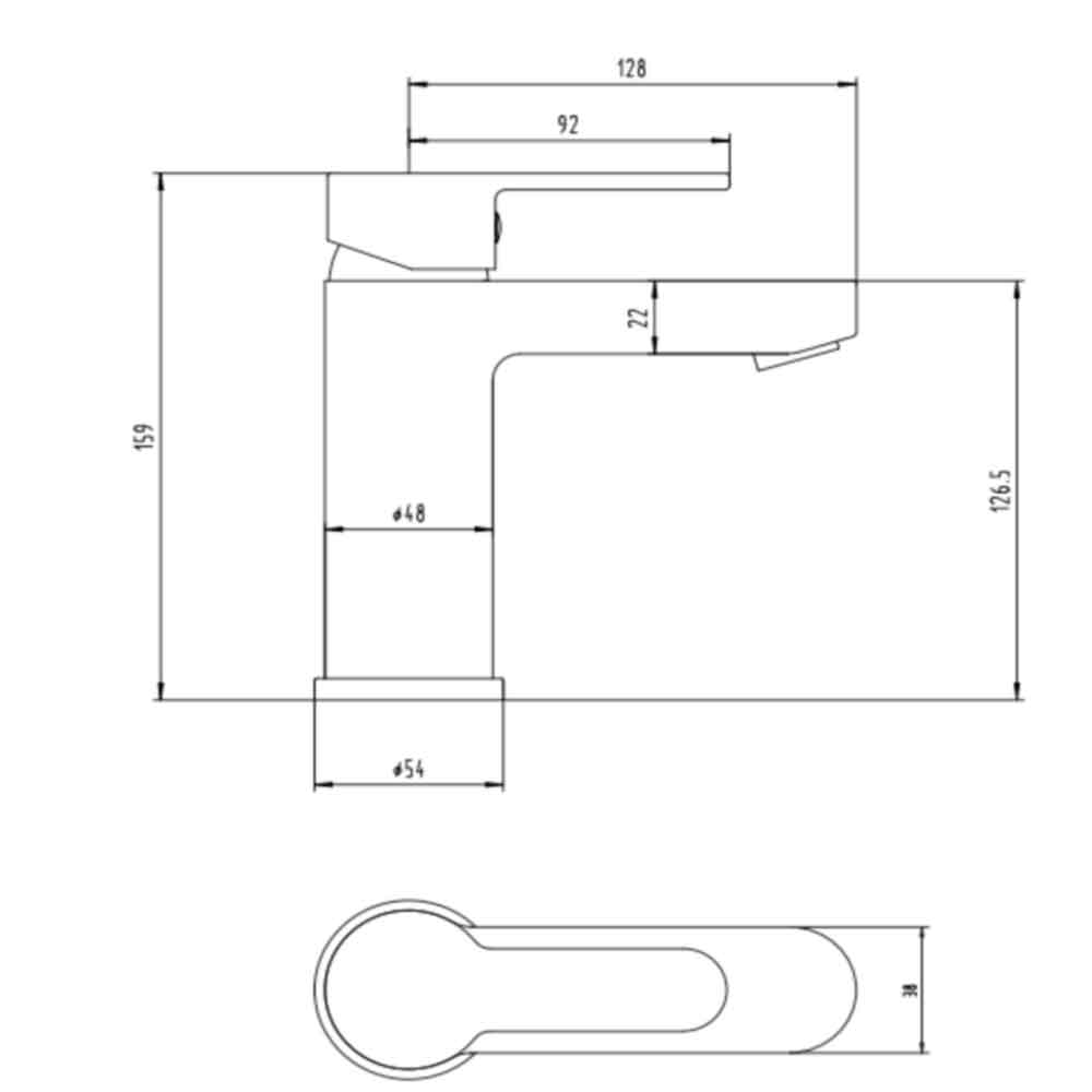 Sagittarius Plaza Monobloc Basin Mixer with Clicker Waste