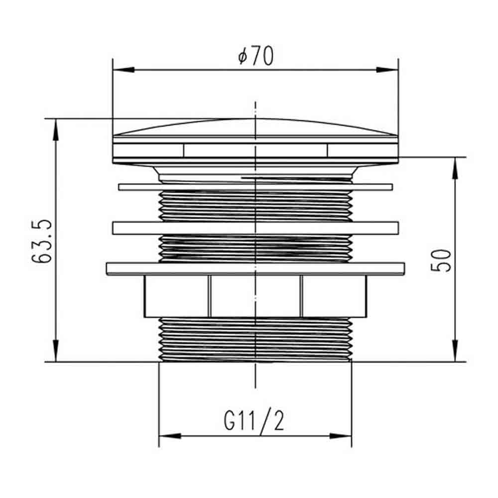 nuie Push Button Bath Waste
