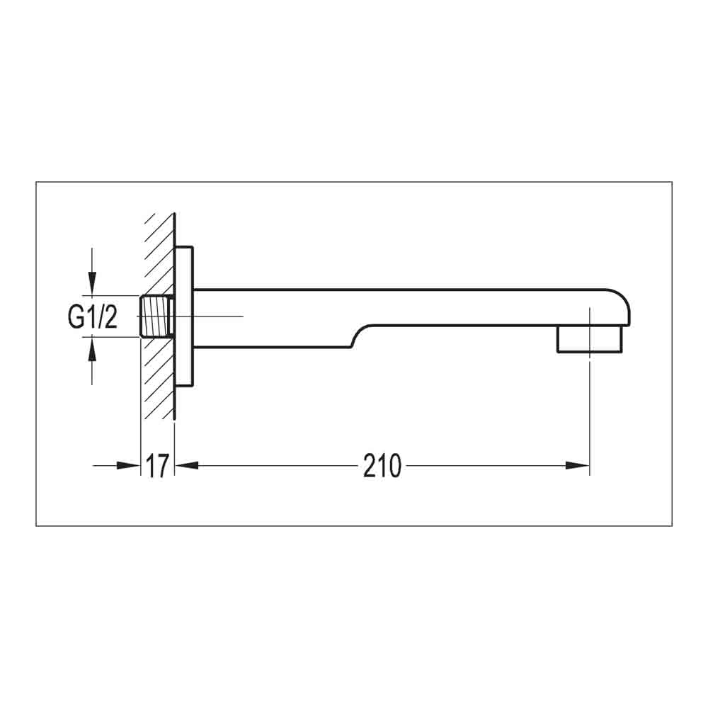 Flova Essence Wall Mounted Bath Spout