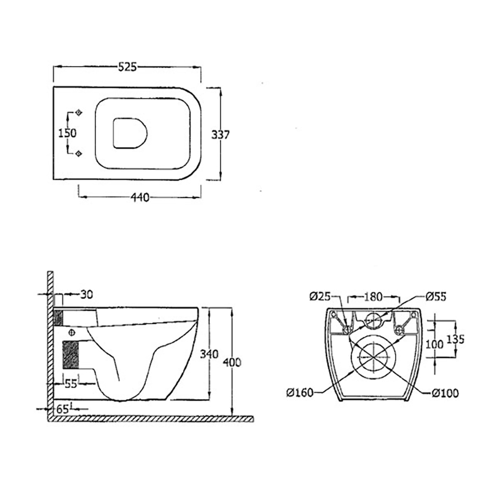 RAK Metropolitan Wall Hung Toilet & Soft Close Seat