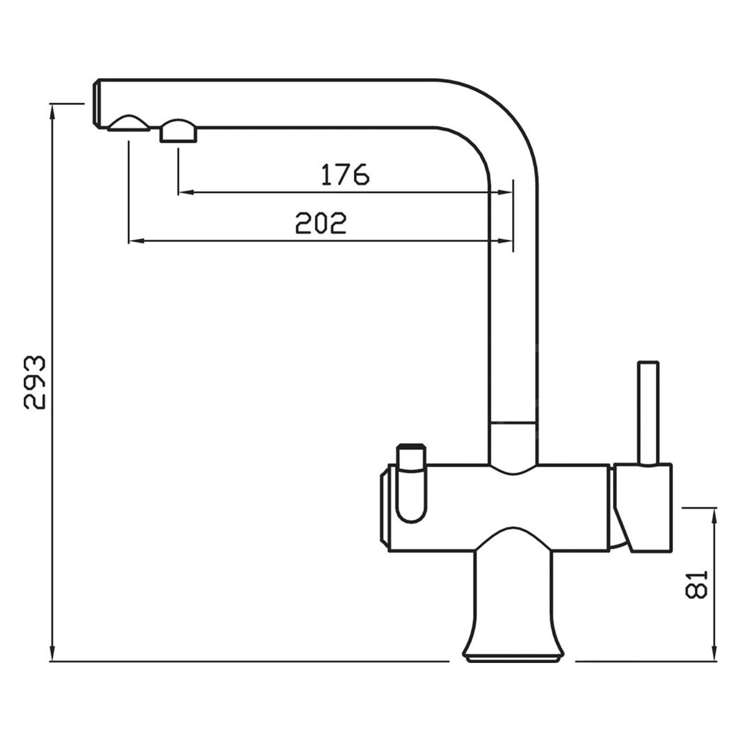 Clearwater Malin Filtered Mono Kitchen Mixer with Ultrapure Cartridge – Gunmetal