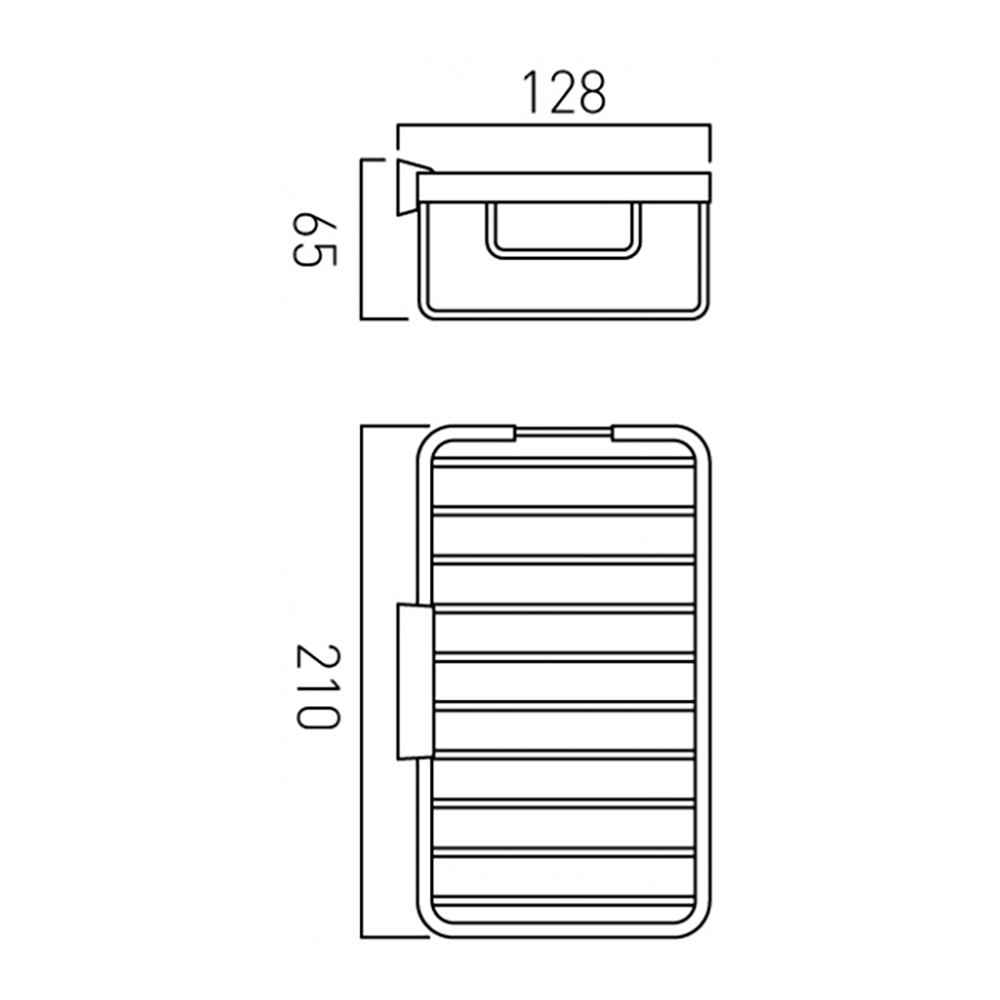 Vado Wall Mounted Medium Rectangular Deep Basket