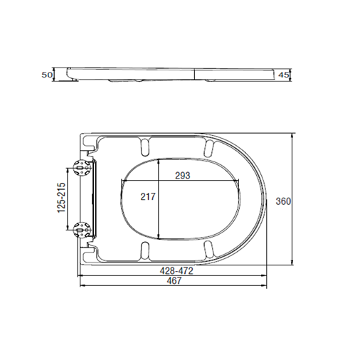 RAK Quick Release Soft Close Toilet Seat for Rimless Pans | Tap Warehouse