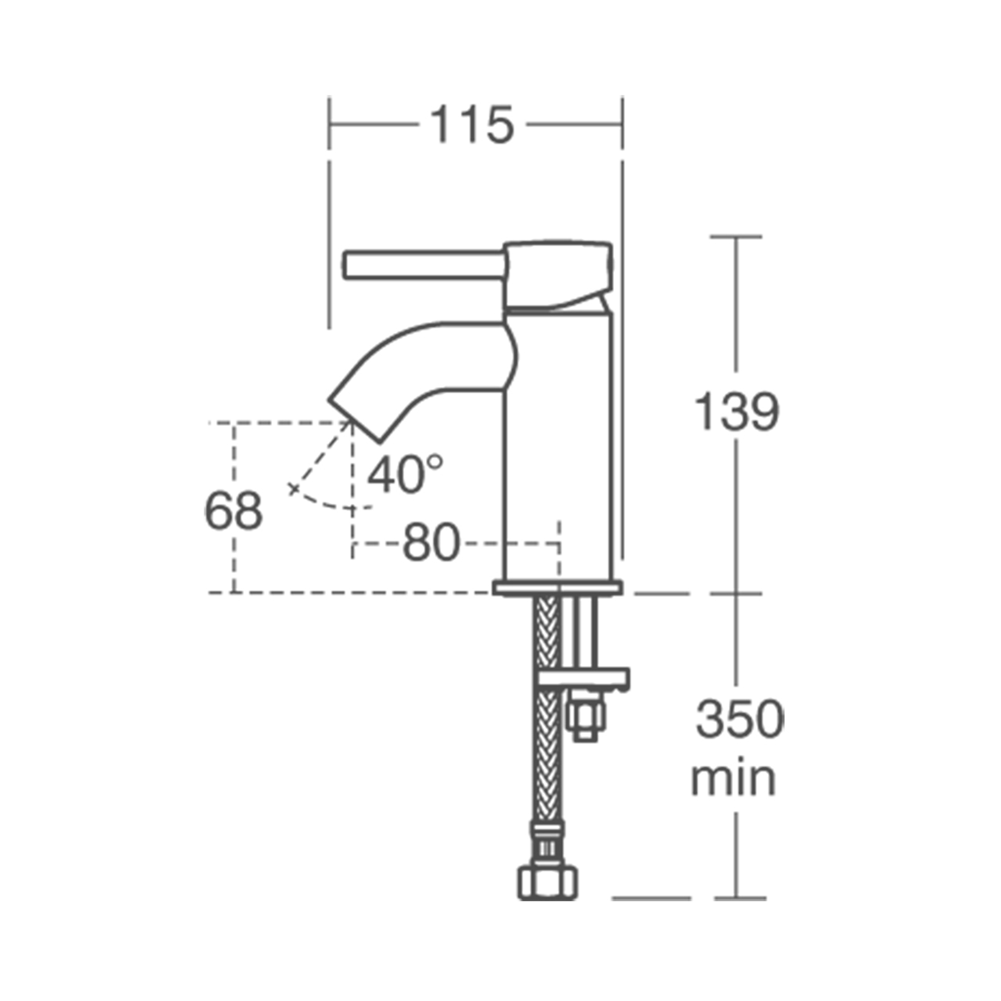 Ideal Standard Ceraline Mini Mono Basin Mixer