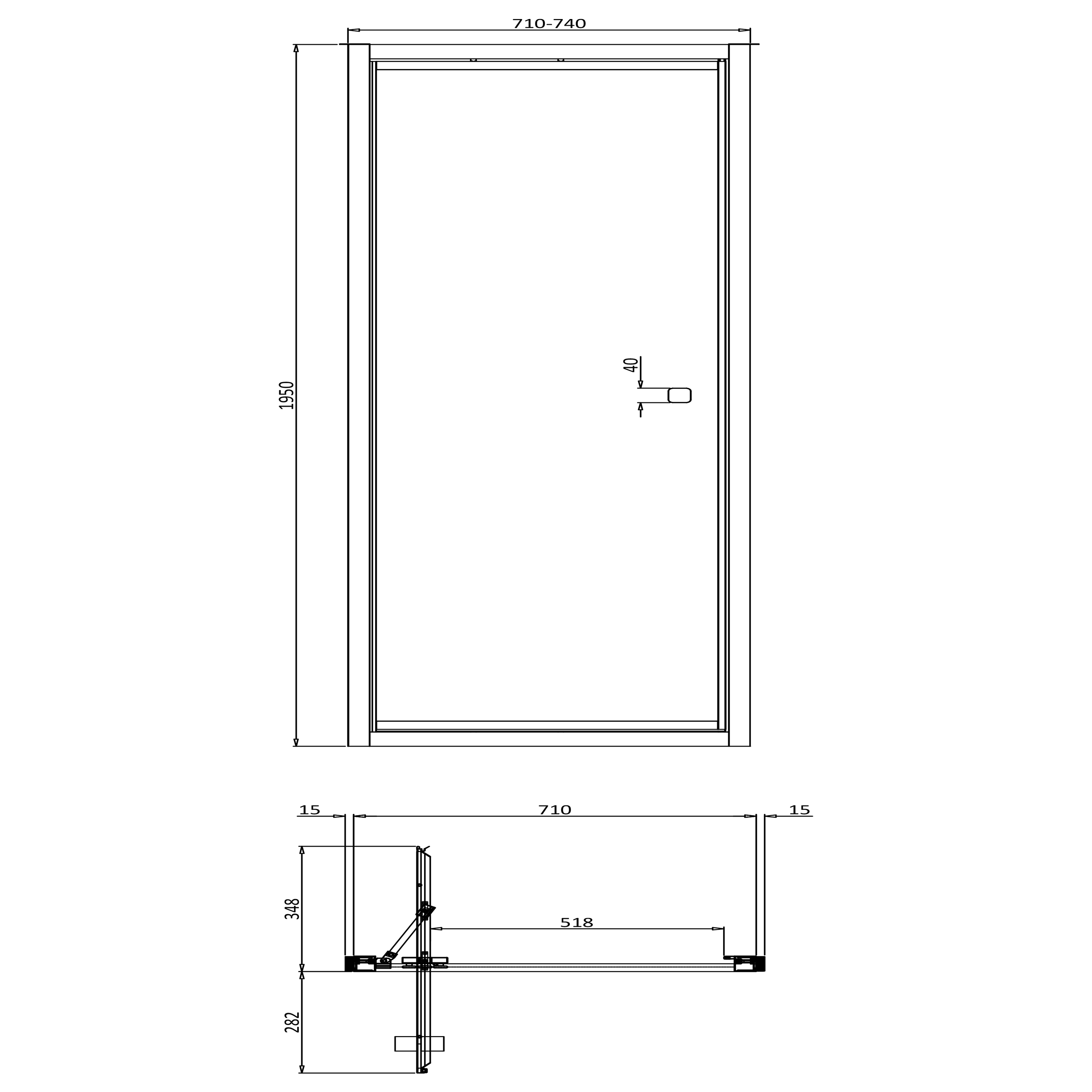 Crosswater Clear 6 6mm Brushed Nickel Infold Door & Optional Side Panel