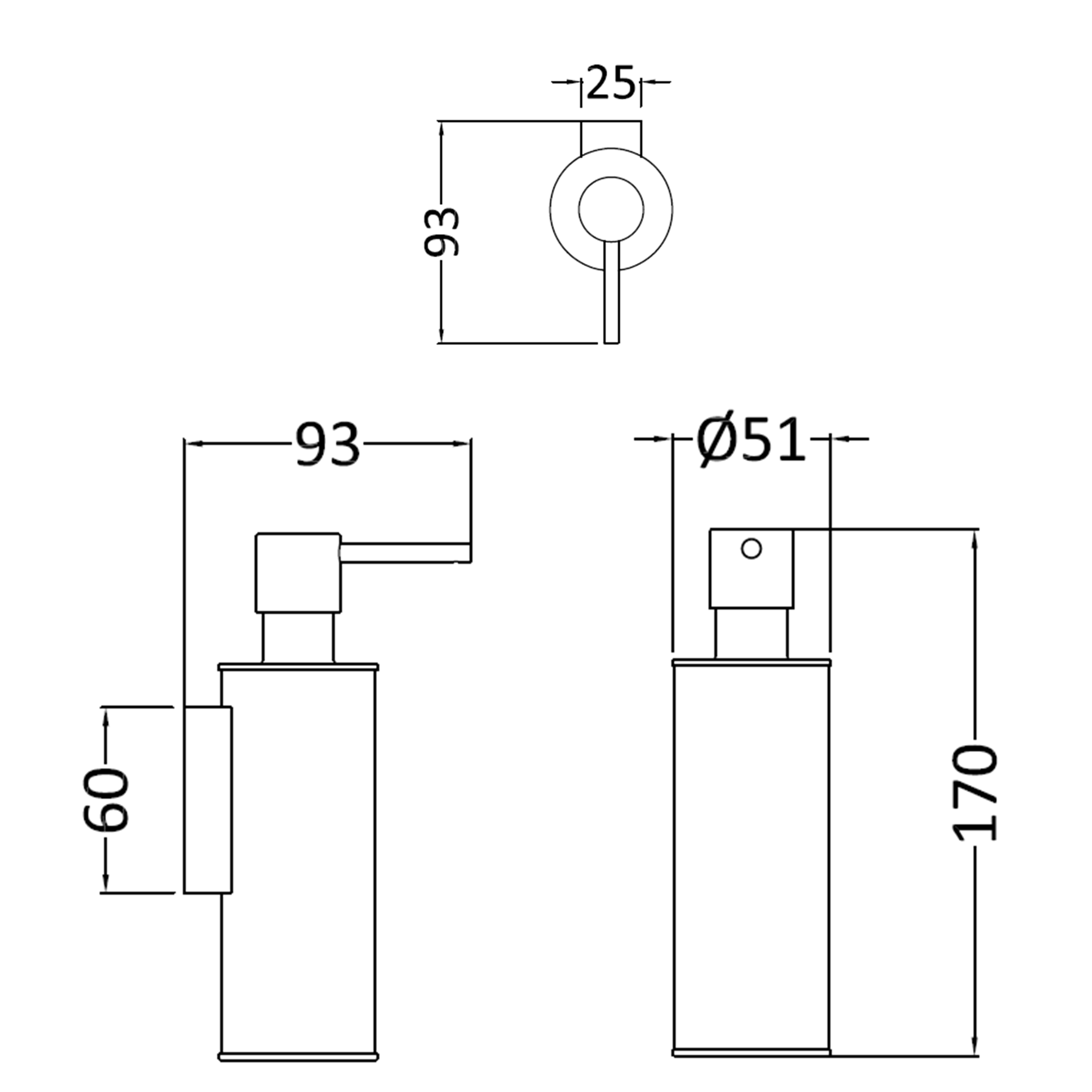 Crosswater MPRO Wall Mounted Soap Dispenser