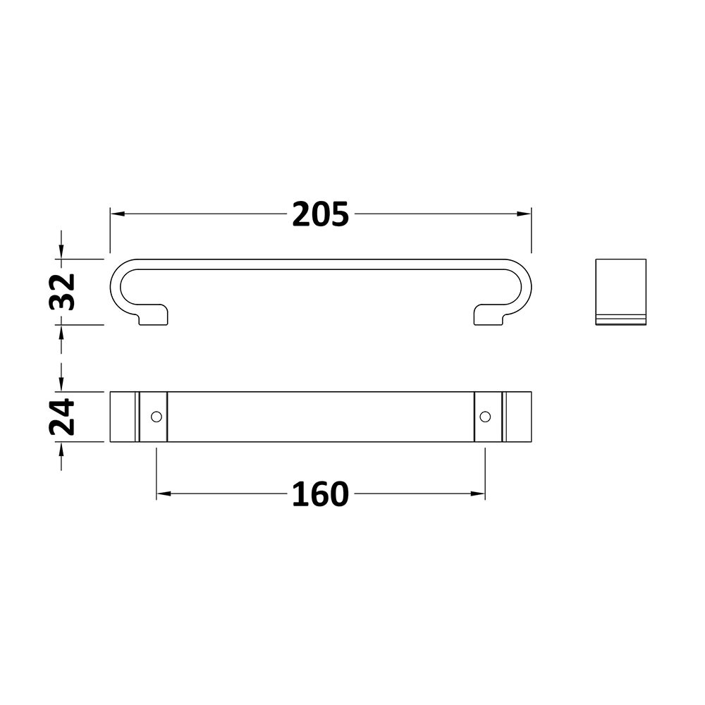 Drench Brushed Nickel Double G Bar Furniture Handle - 160mm Centres