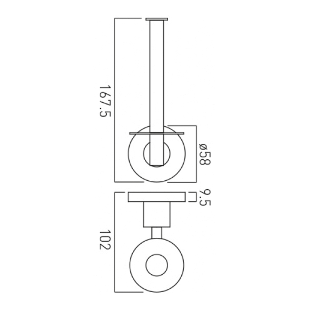 Vado Elements Spare Toilet Roll Holder