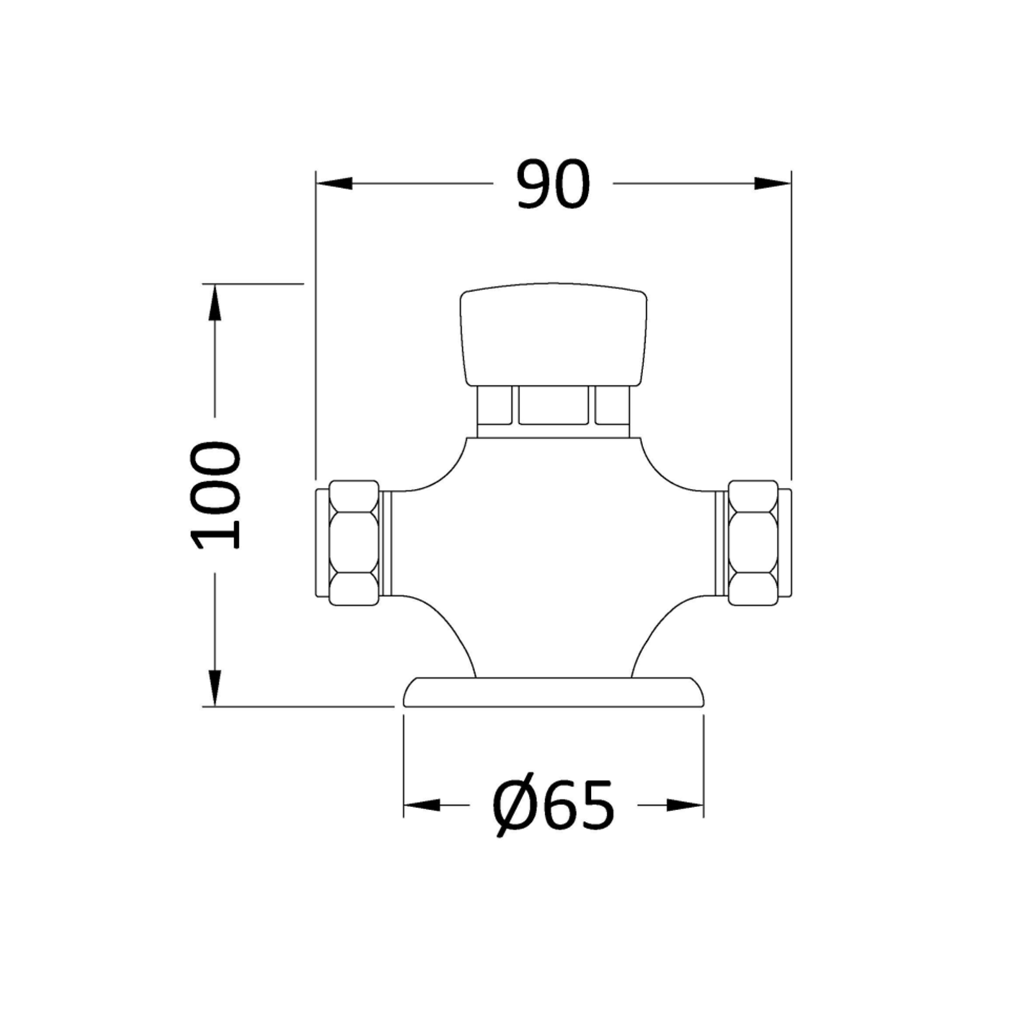 nuie Exposed Non-Concussive Shower Valve