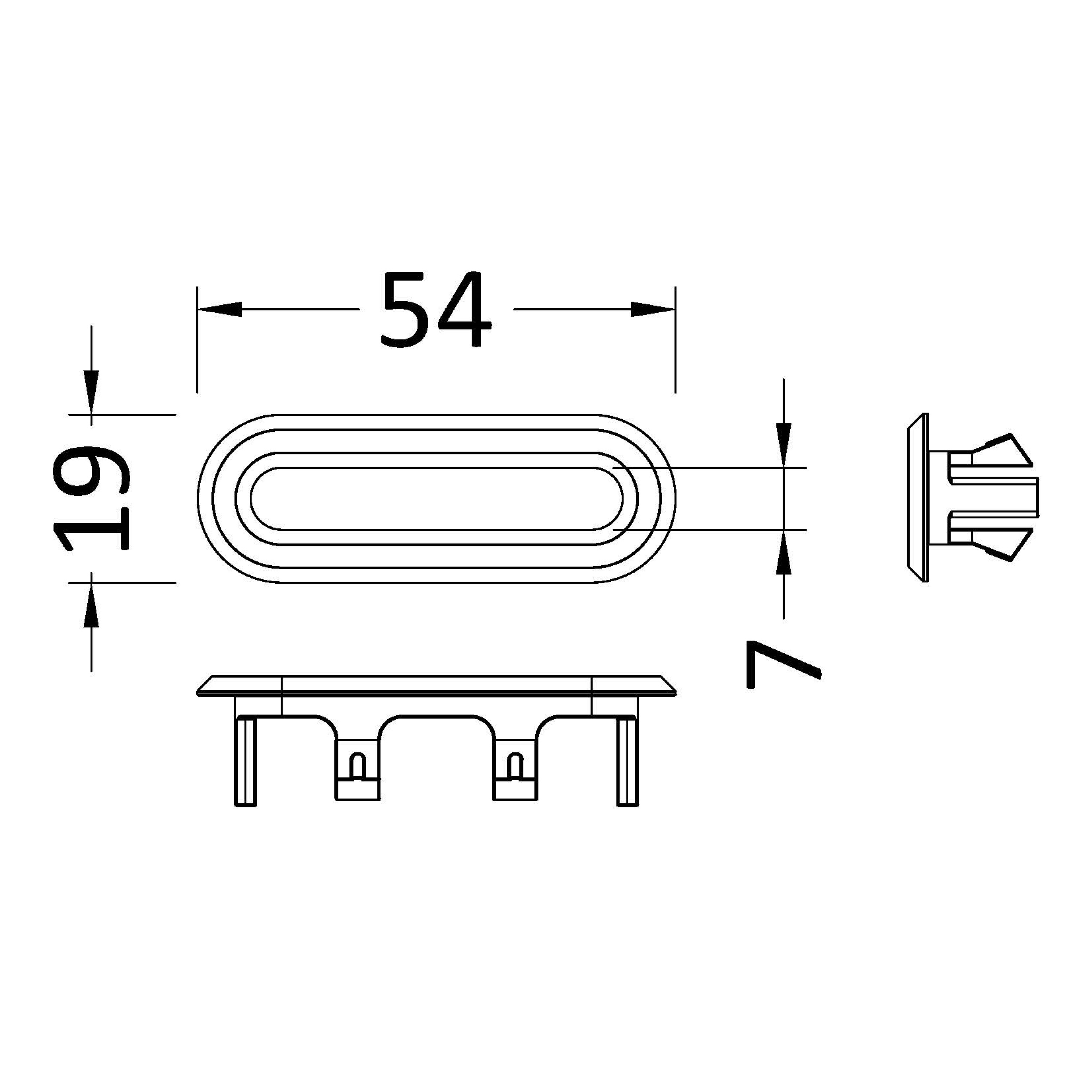 Butler & Rose Ophelia Classic Basin Oval Overflow Cover