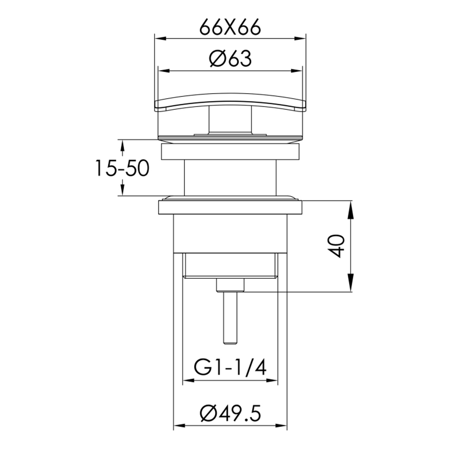 HIX Universal Basin Waste