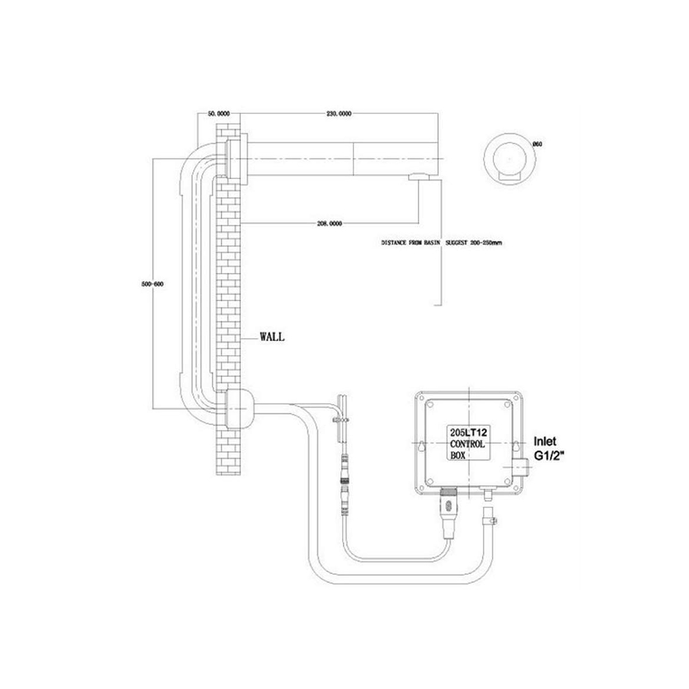 Sagittarius Infra Red Basin Mixer - Mains or Battery Operated