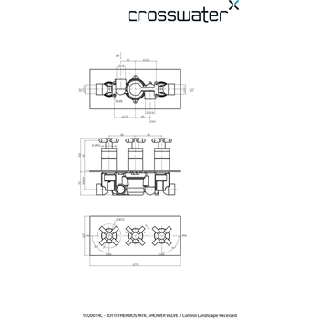 Crosswater Totti 2 Outlet Concealed Thermostatic Shower Valve