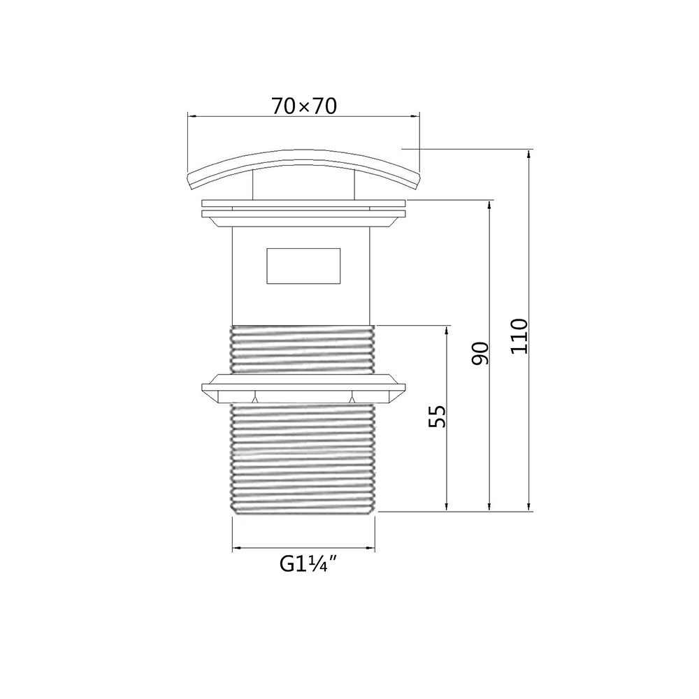 Vellamo Square Slotted Clicker Waste