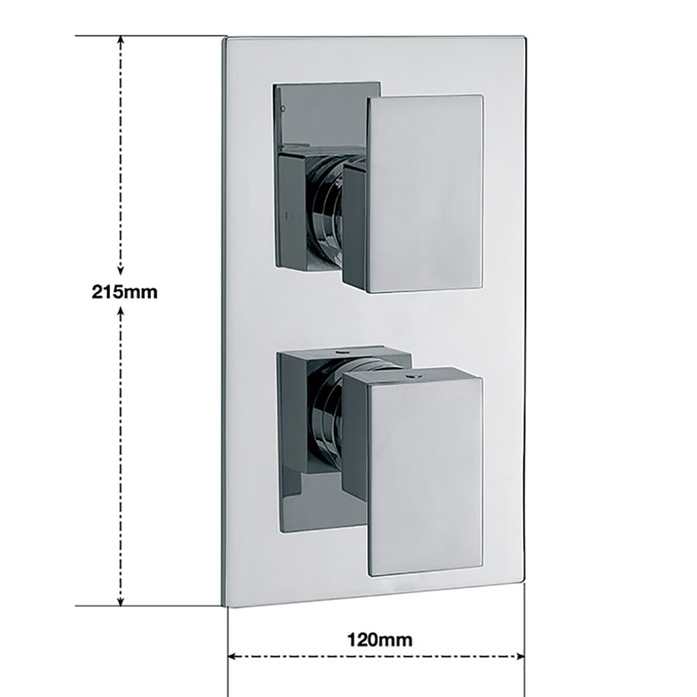 Vellamo Maya 1 Outlet Concealed Thermostatic Shower Valve