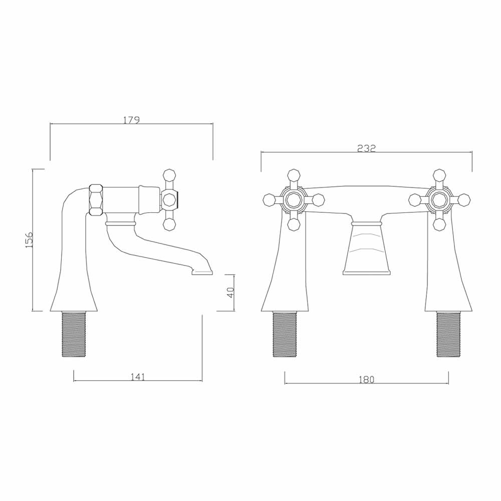 Sagittarius Fantasy Traditional Deck Mounted Bath Filler
