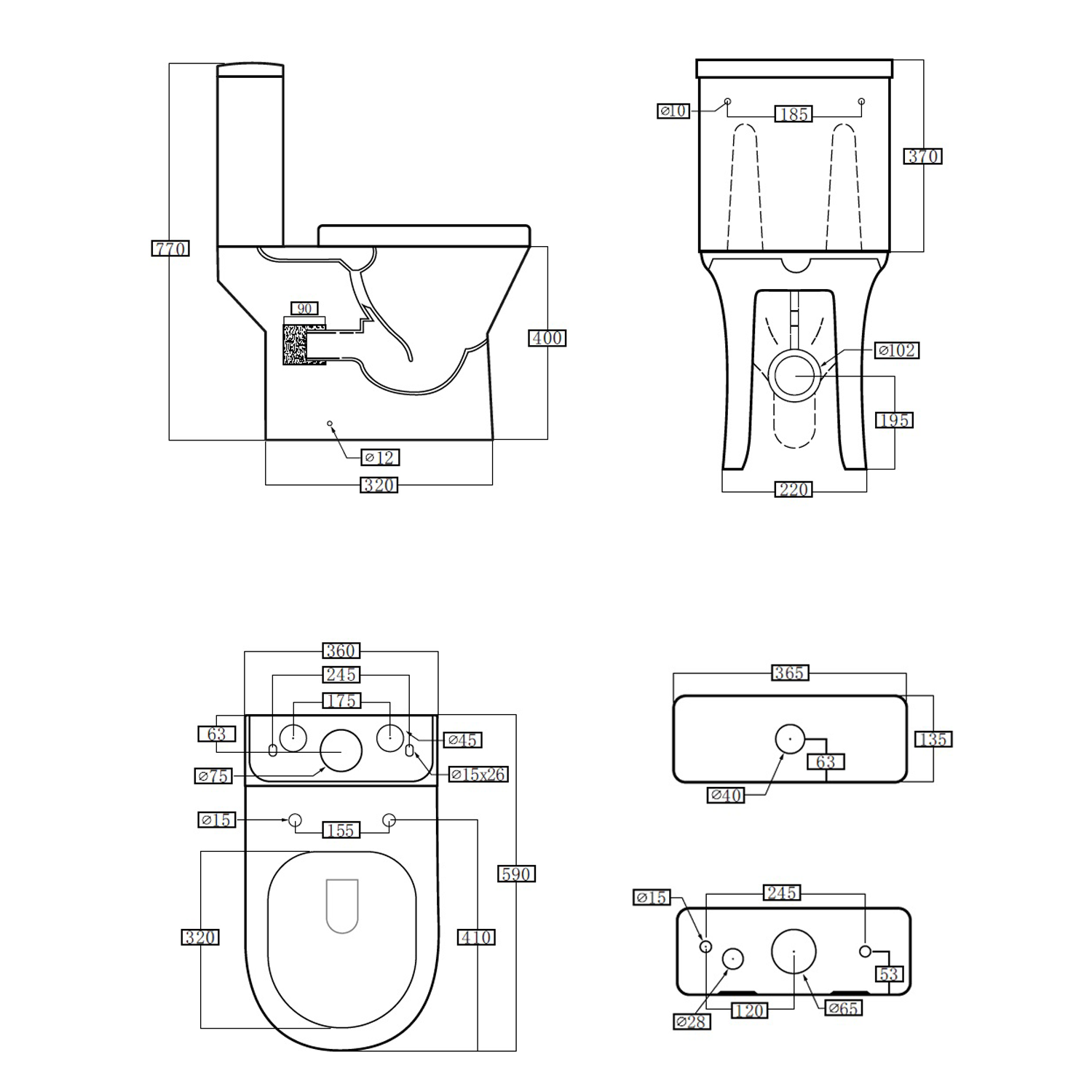 Harbour Identity Rimless Close Coupled Toilet & Soft Close Seat