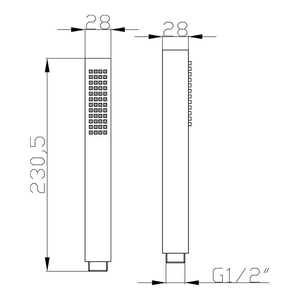 nuie Minimalist Square Handset