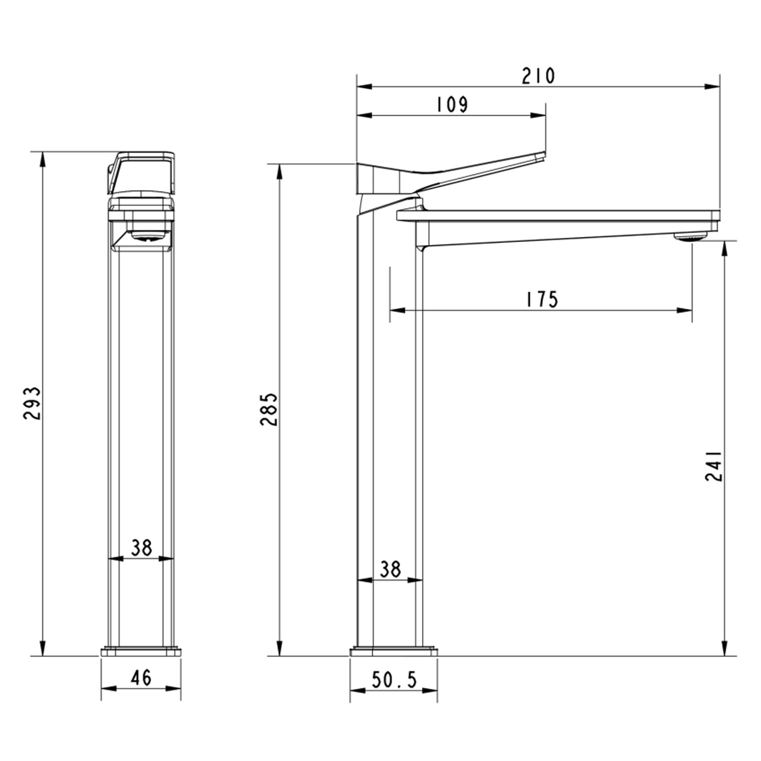HIX Tall Basin Mixer Tap