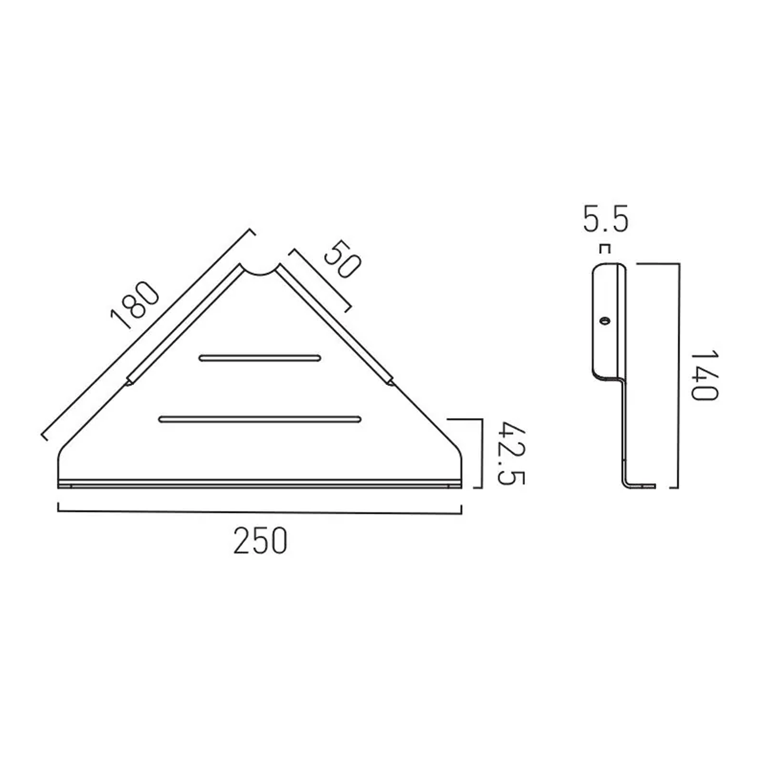 Vado Individual Shama Corner Shower Shelf