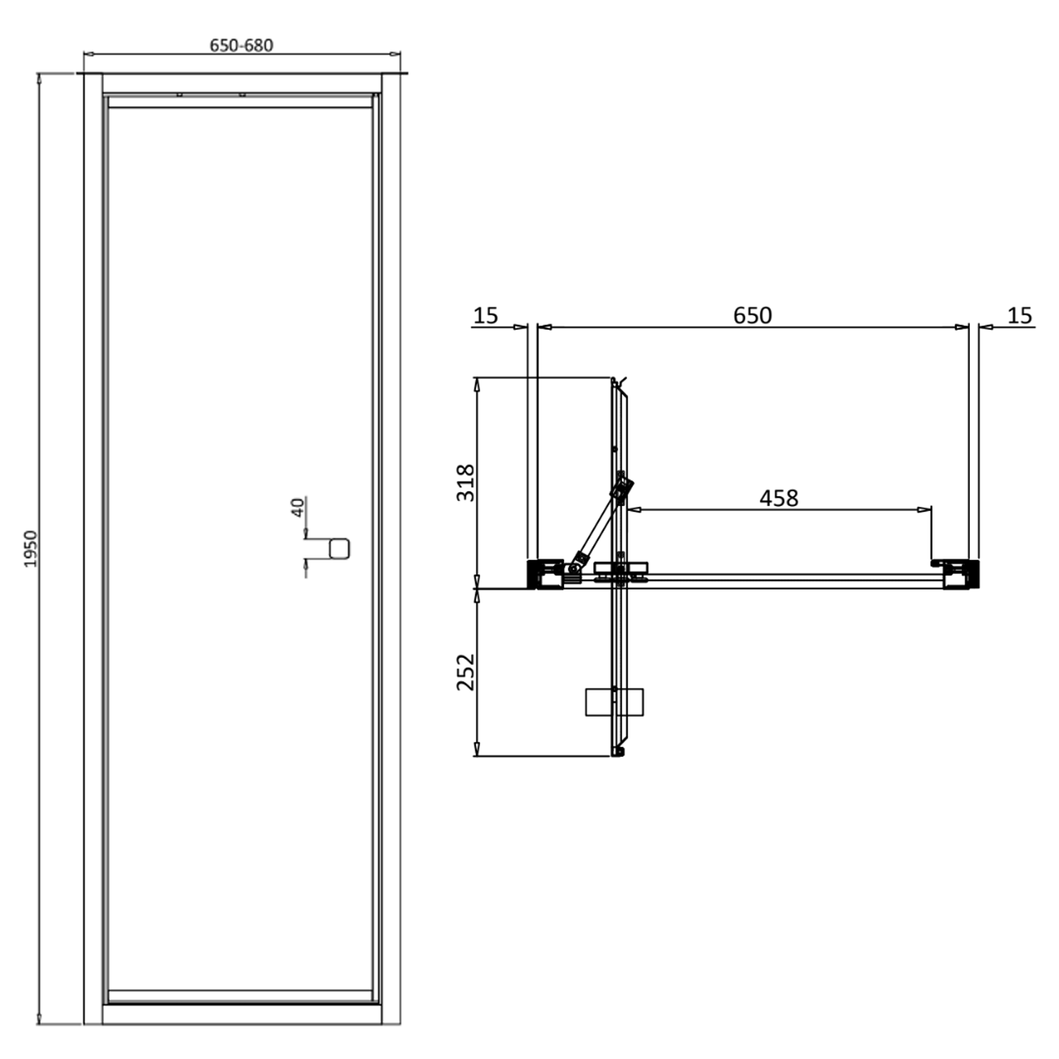 Crosswater Clear 6 6mm Infold Shower Door & Optional Side Panel
