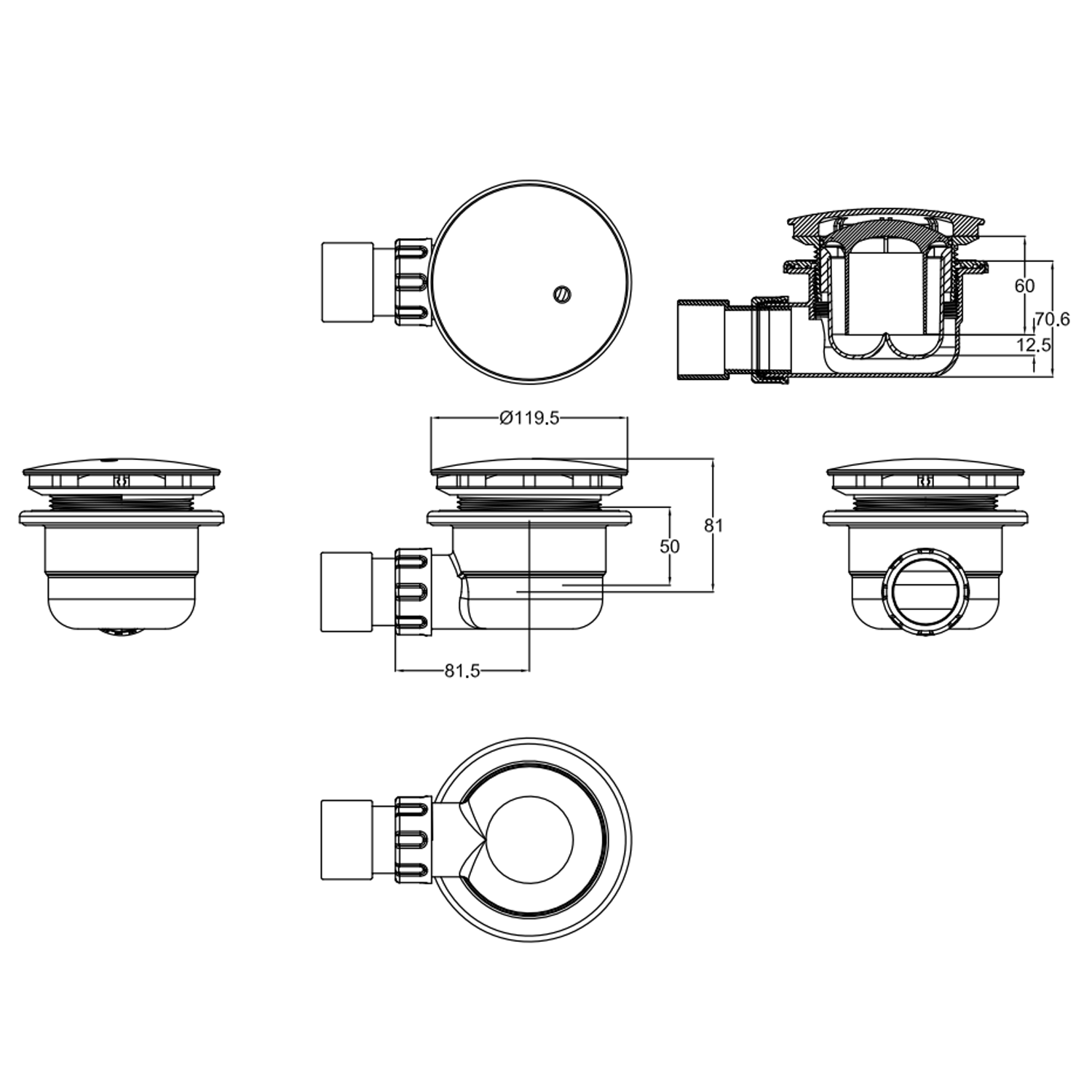Crosswater High Flow Shower Waste