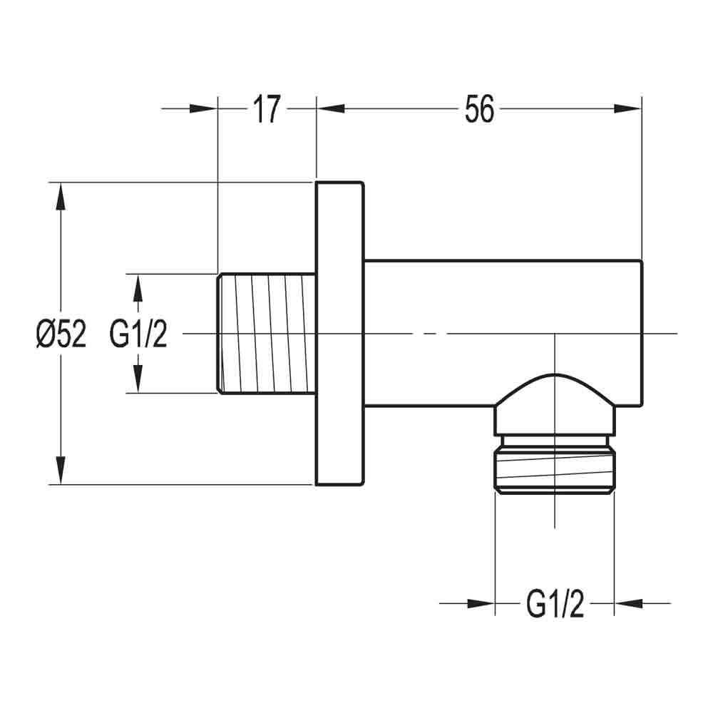 Flova Levo Wall Outlet Elbow
