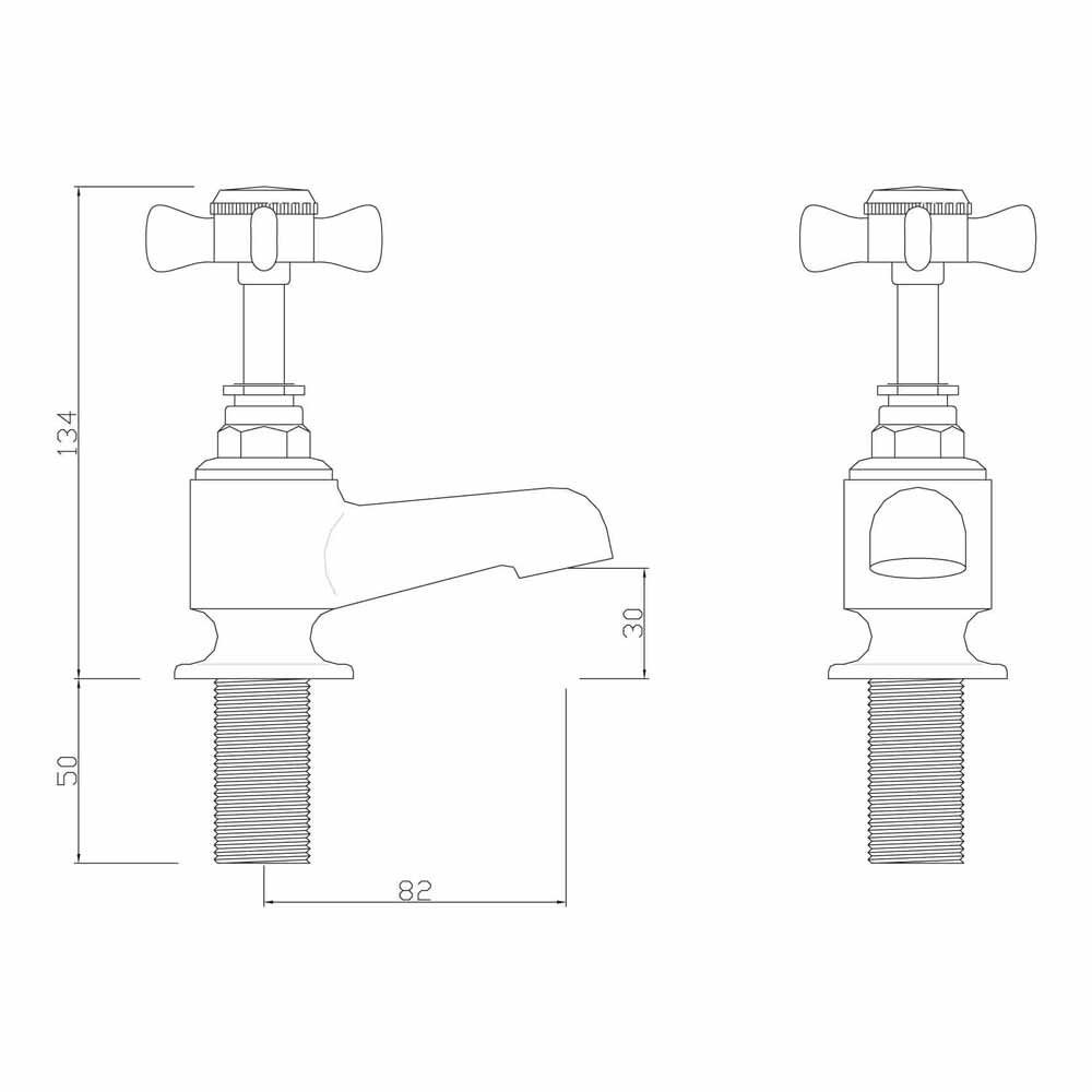 Sagittarius Churchman Pair of Bath Taps