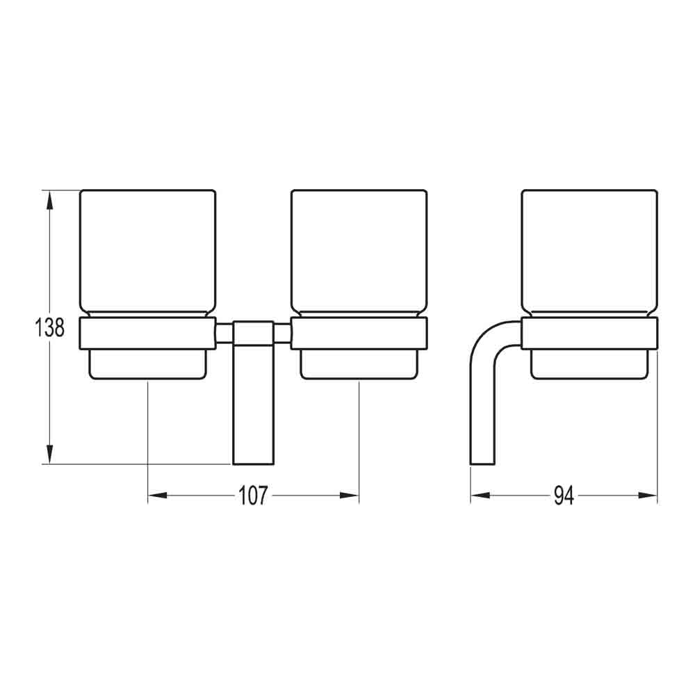 Flova Lynn Double Tumbler & Holder with Glasses