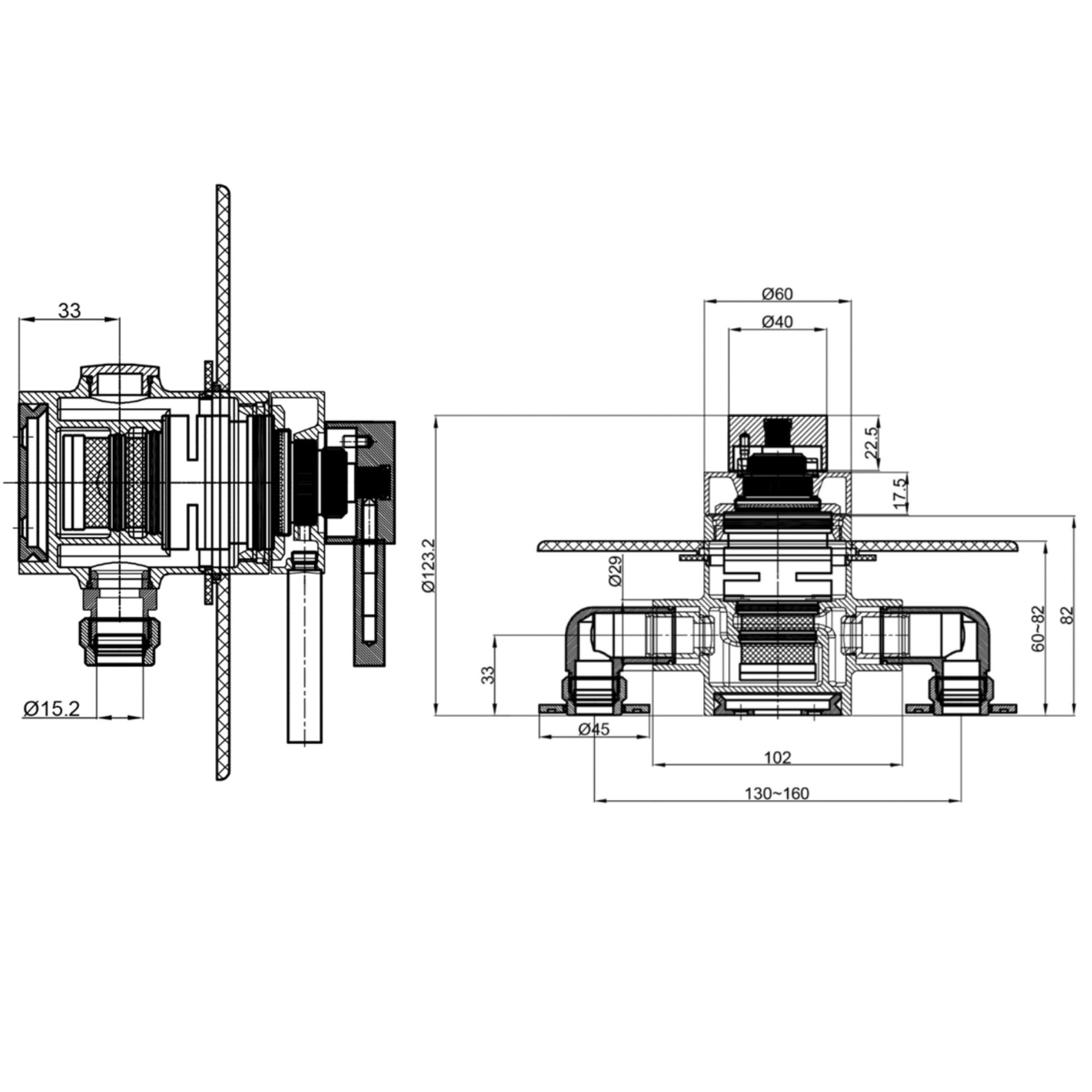 Sagittarius Ergo Concentric 1 Outlet Concealed Thermostatic Shower Valve