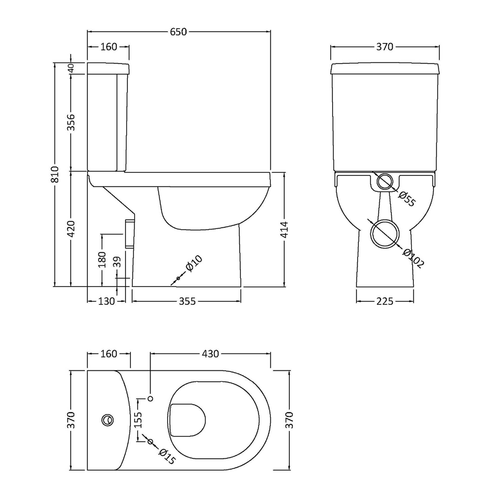 Vellamo Connect Rimless Close Coupled Toilet & Soft Close Seat