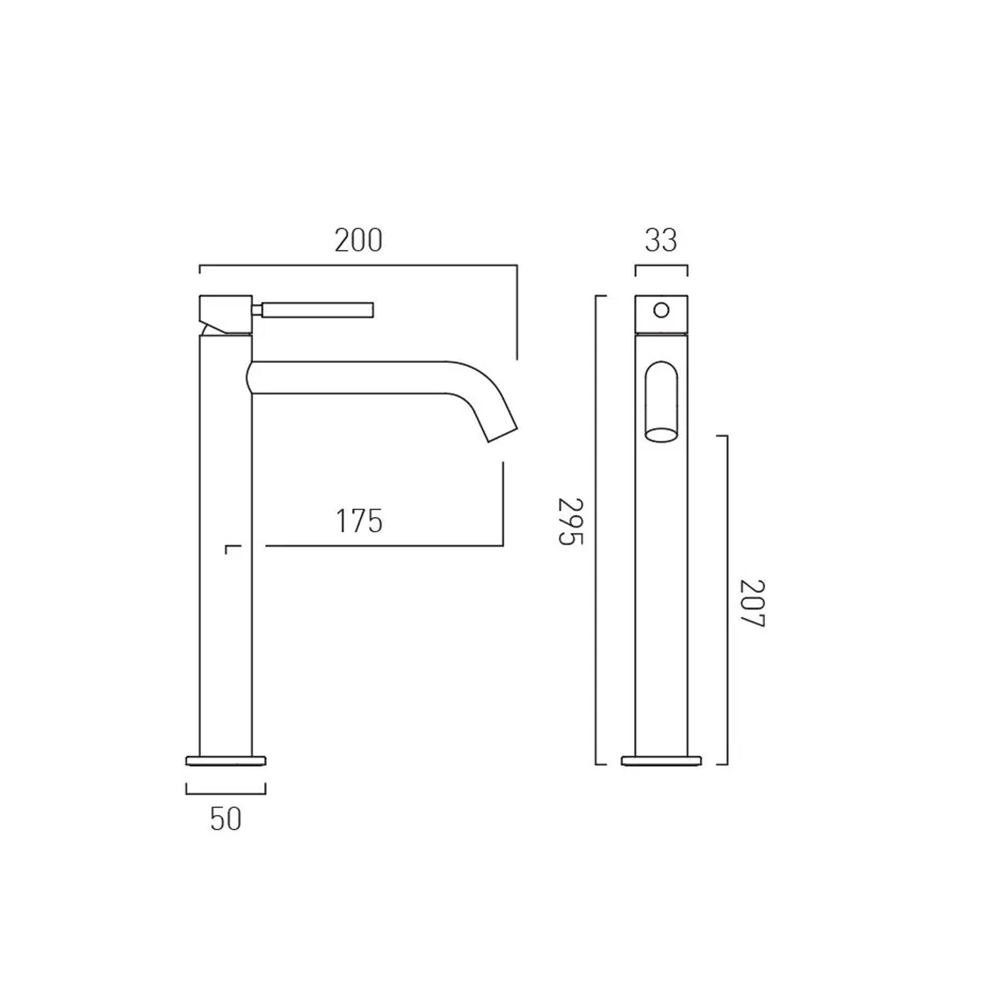Vado Individual Origins Slimline Tall Mono Mixer Tap