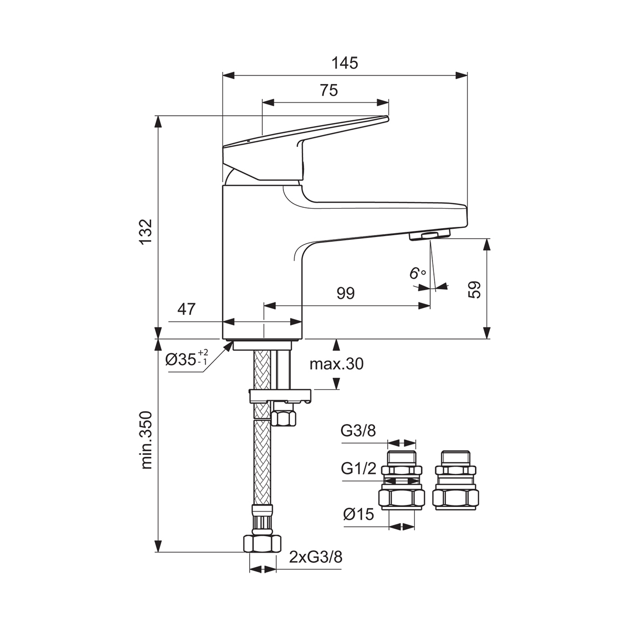 Ideal Standard Ceraplan Mini Basin Mixer Tap