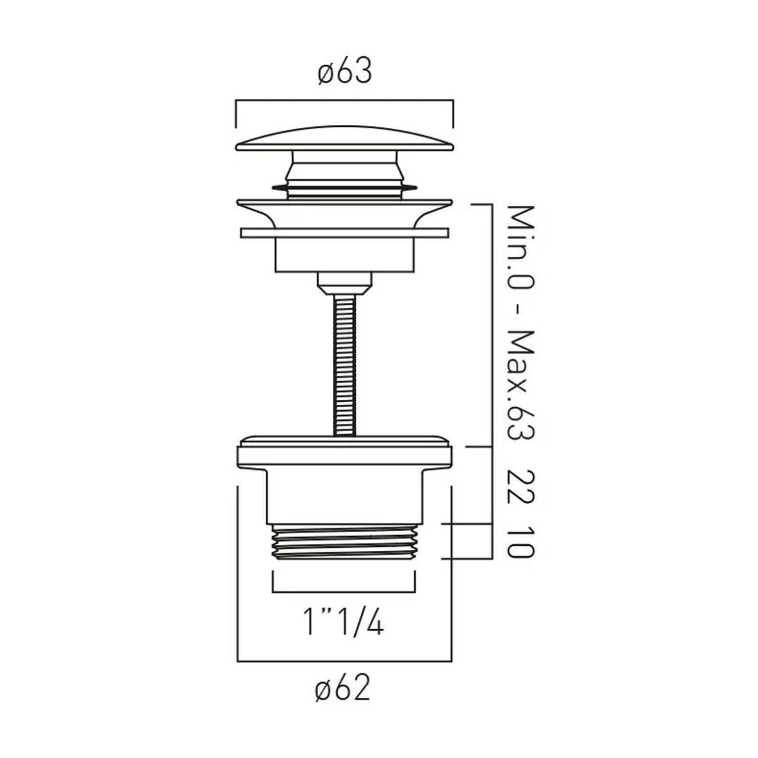 Vado Individual Universal Basin Waste