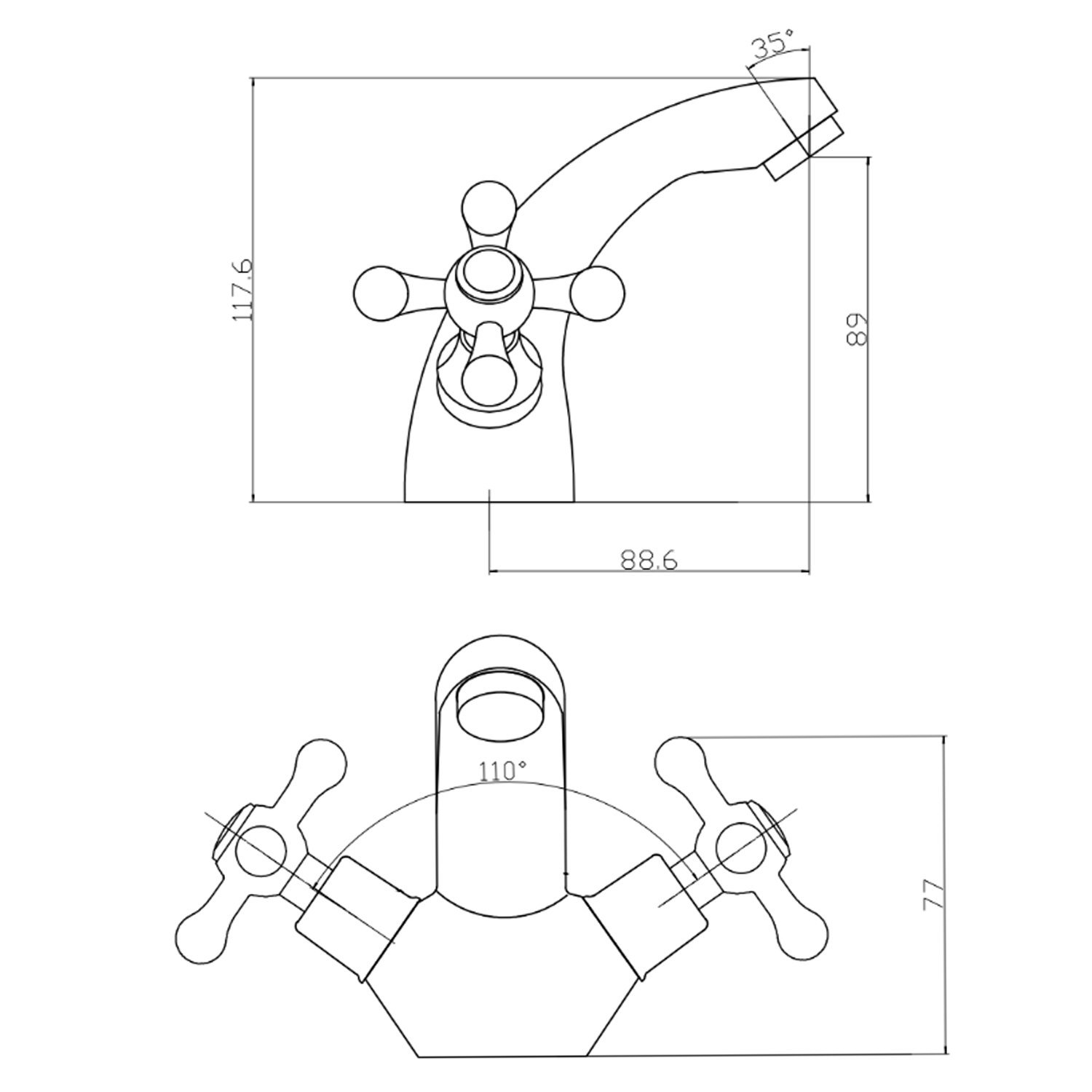 Butler & Rose Carlton Mono Basin Mixer With Waste