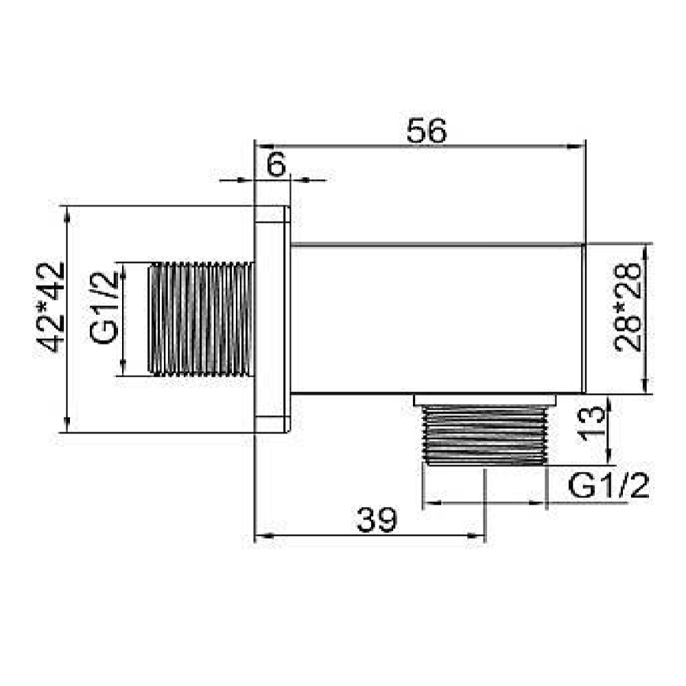Harbour Status Matt Black Shower Outlet Elbow
