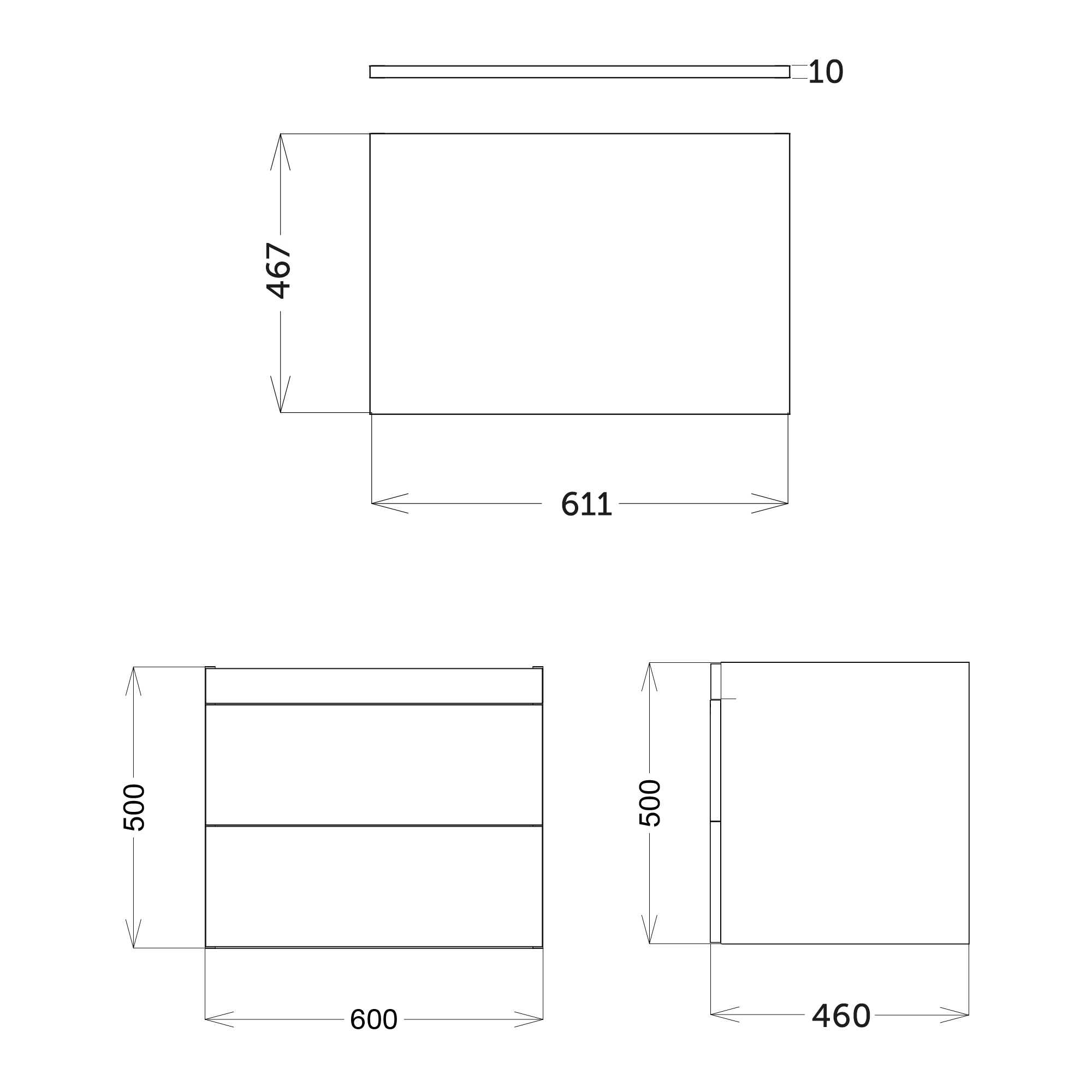 Isla 600mm Wall Hung Vanity Unit & Marble Sintered Stone Countertop