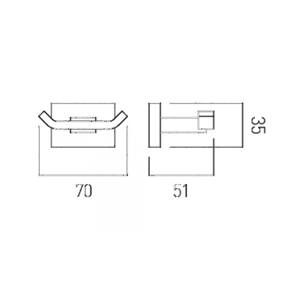 Vado Level Double Robe Hook