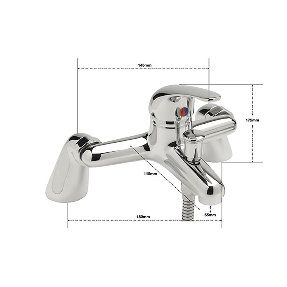 Sagittarius Prestige Contract Pillar Bath Shower & Kit