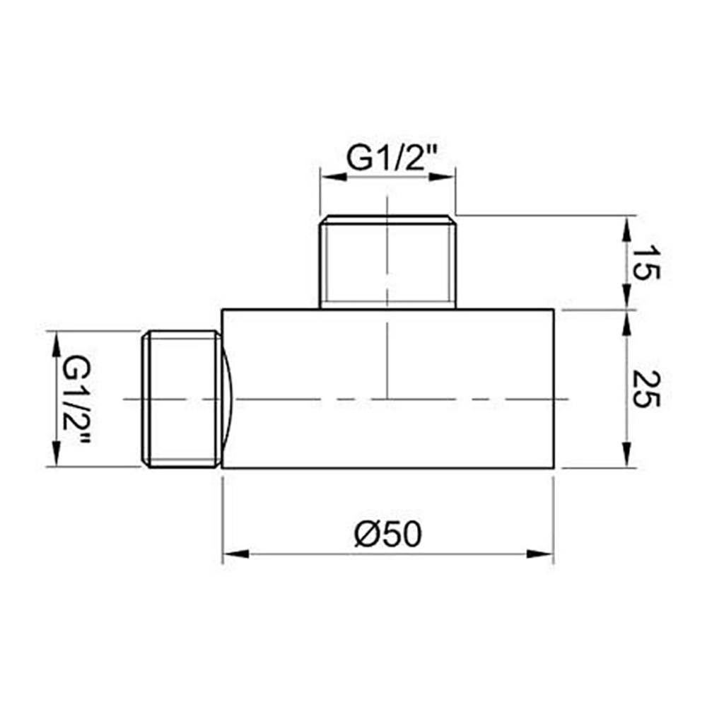 Inox Brushed Stainless Steel Luxury Shower Outlet Elbow