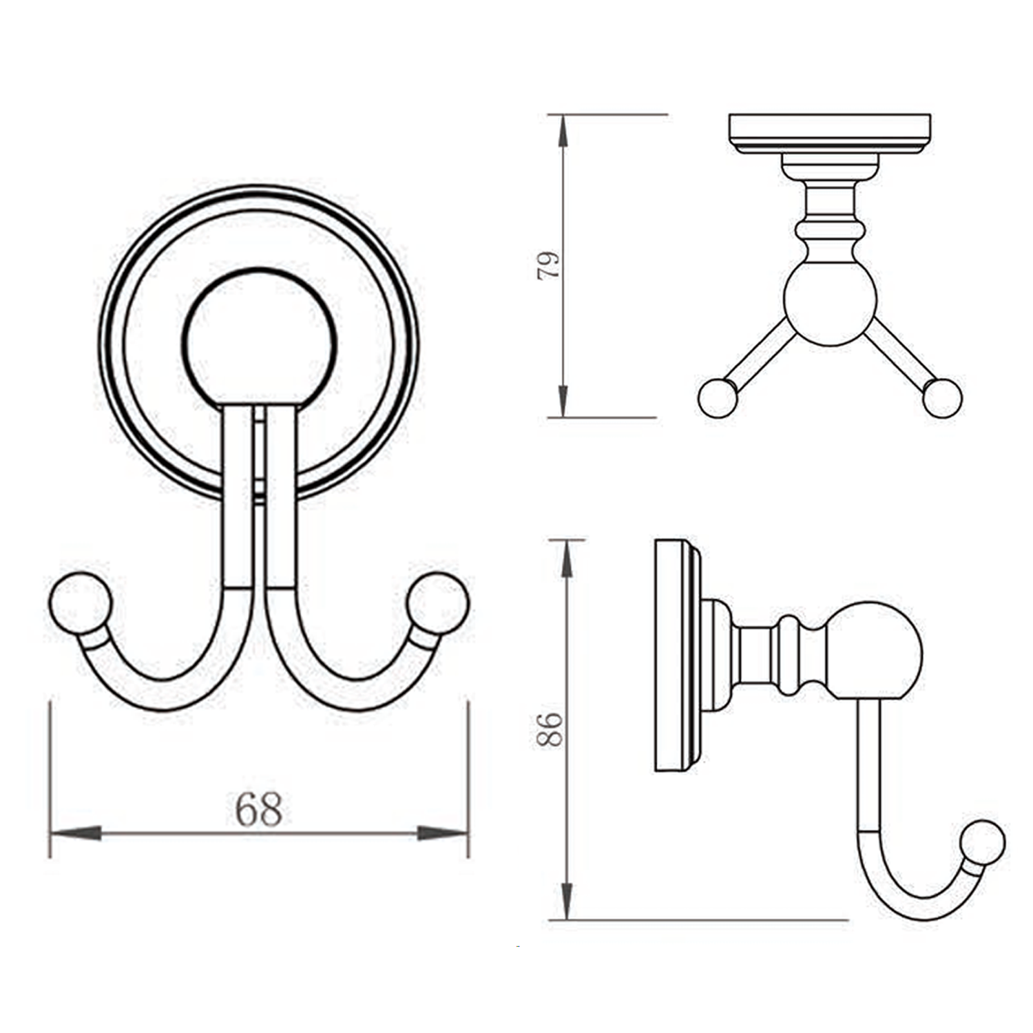 Butler & Rose Caledonia Robe Hook