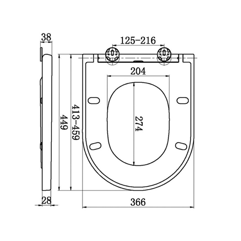 RAK Tonique Quick Release Soft Close Toilet Seat | Tap Warehouse
