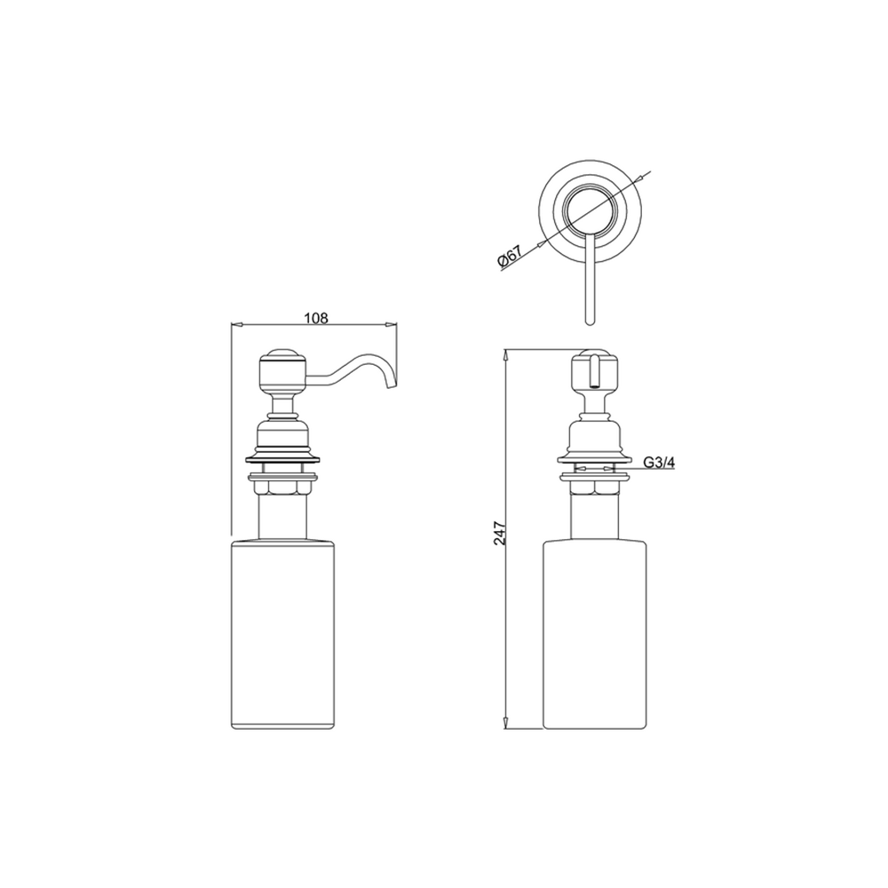 Burlington Surface Mounted Soap Dispenser