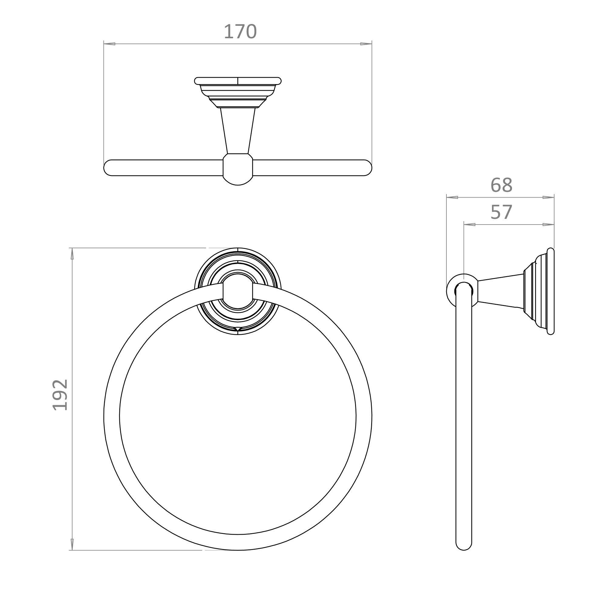 Crosswater Belgravia Towel Ring Tap Warehouse