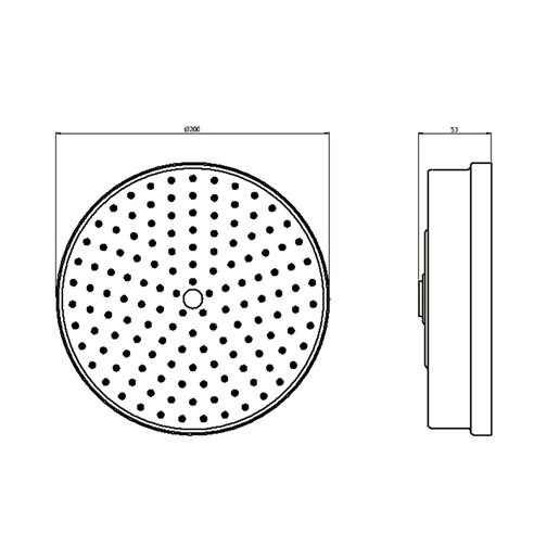 Crosswater MPRO Industrial 8 Inch Easy Clean Shower Head - Unlacquered Brushed Brass