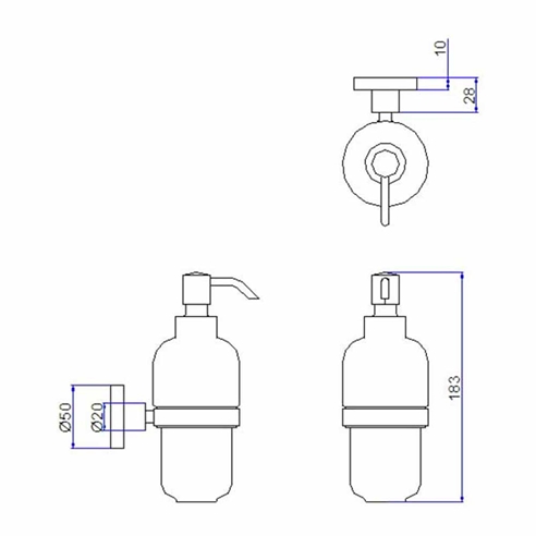 Crosswater Central Ceramic Soap Dispenser