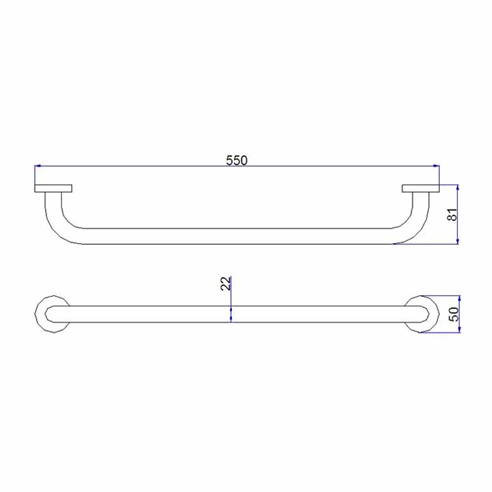 Crosswater Central Towel Rail Small - 550mm