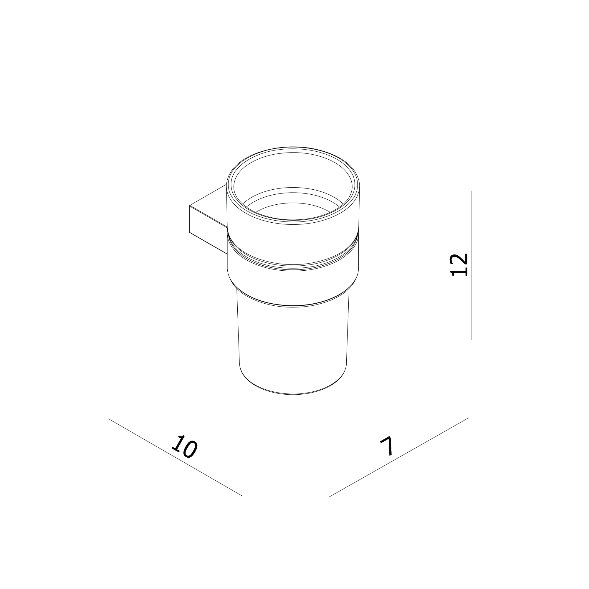 Crosswater MPRO Tumbler & Holder