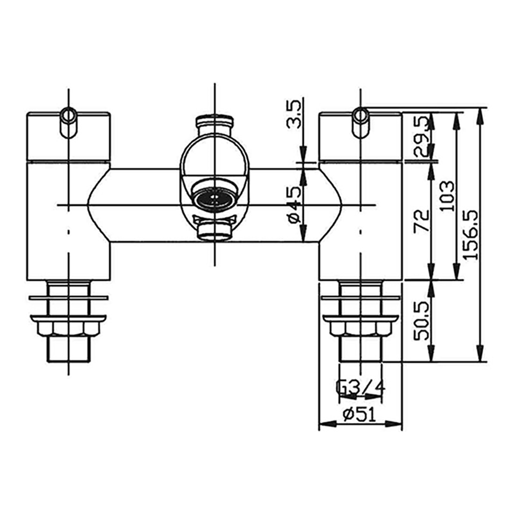 Vellamo Curvo Bath Shower Mixer
