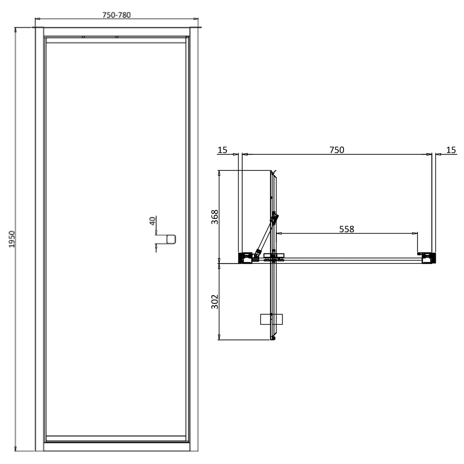 Crosswater Clear 6 6mm Brushed Brass Infold Door & Optional Side Panel